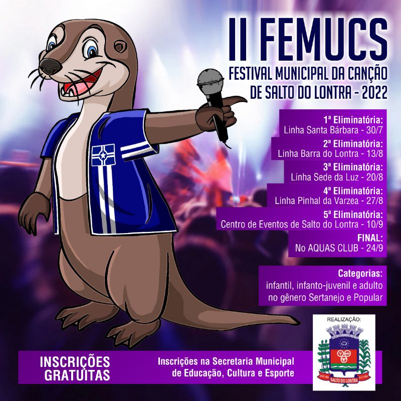 Vem a II FEMUCS  Festival Municipal da Cano de Salto do Lontra