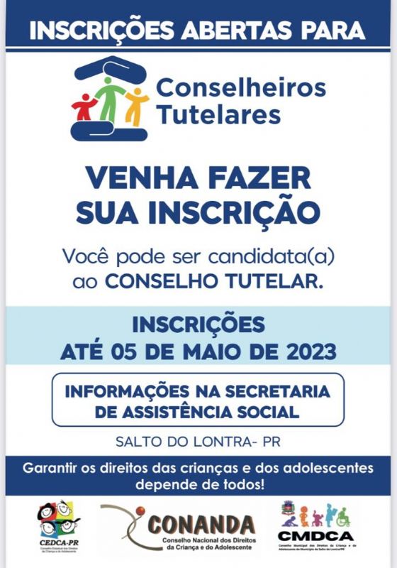 Termina nesta sexta-feira prazo de inscrição para eleição do Conselho Tutelar