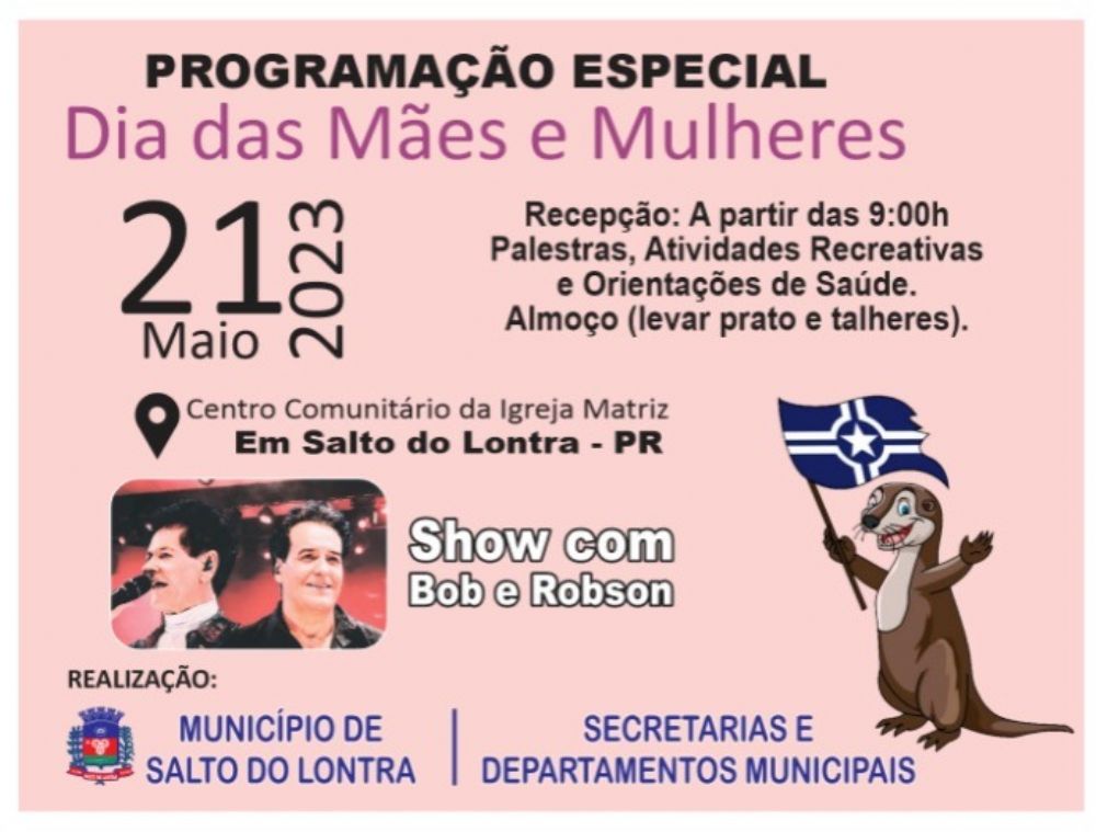 Convites para comemoração ao Dia das Mães e das Mulheres devem ser retirados até quinta-feira,18