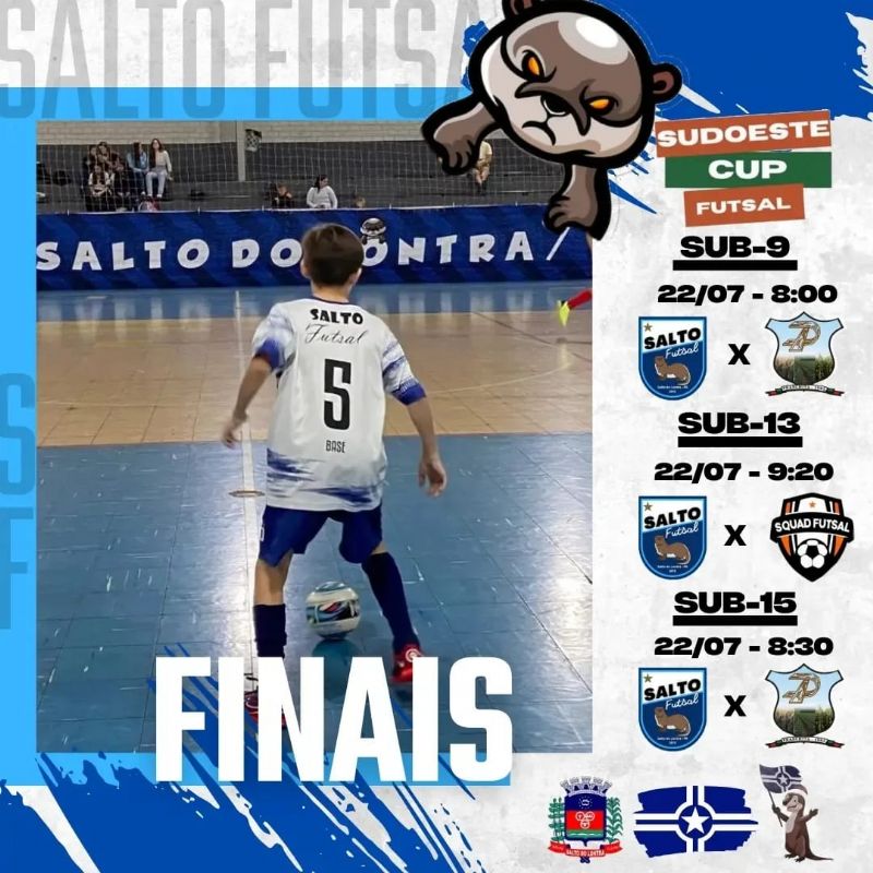 Salto nas finais da Sudoeste Cup de Futsal Sub 09, 13 e 15