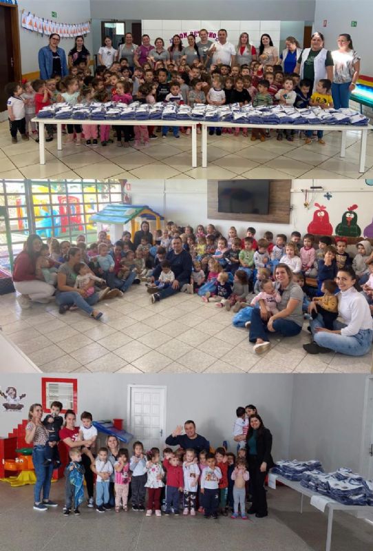 Administração Municipal entrega uniformes escolares nos CMEIS