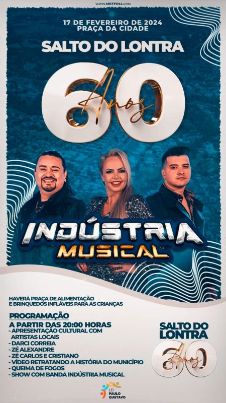 Neste sábado programação especial – 60 anos de Salto do Lontra