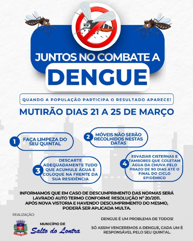 Mais um mutirão de combate à dengue
