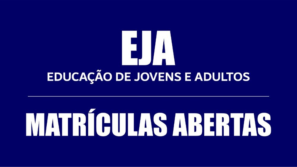 Abertas matrculas para EJA  ano iniciais