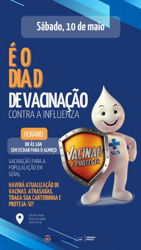 Neste sábado, Dia D de Vacinação contra a gripe